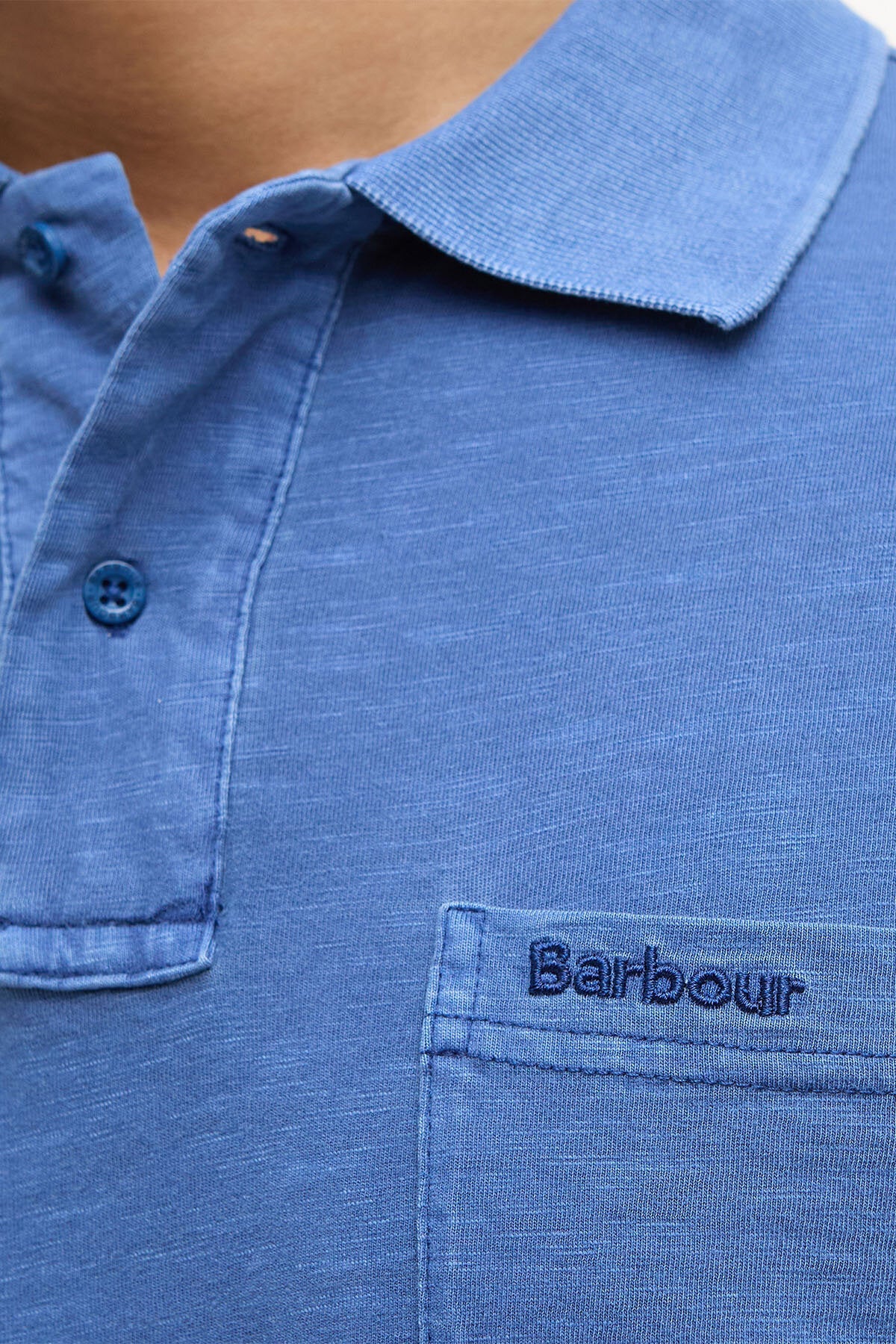Pigmentgefärbtes Slub-Polo-Shirt