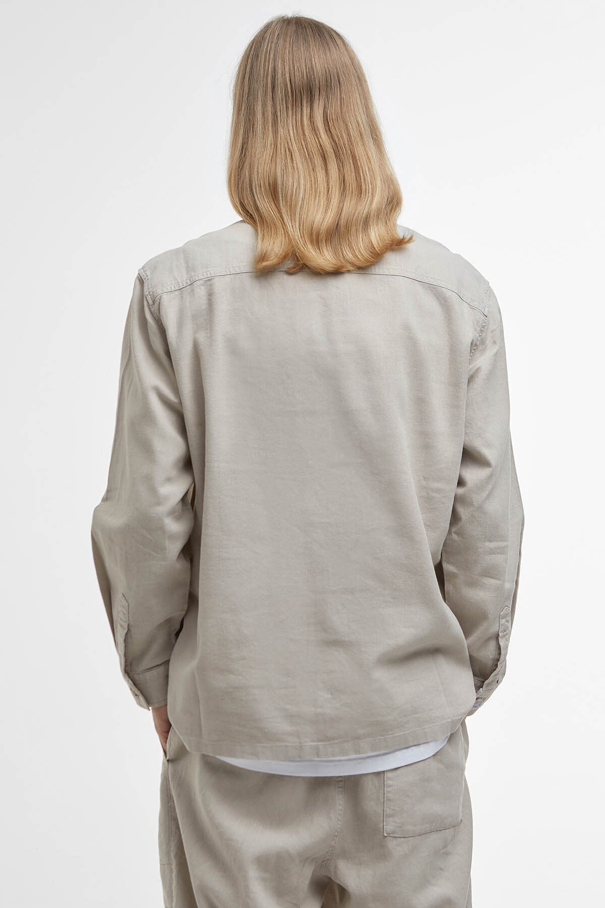 Overshirt aus Leinenmischgewebe