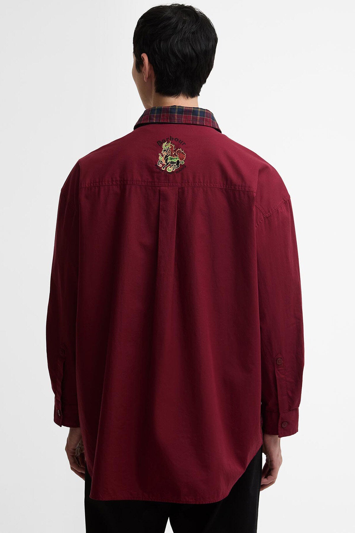 Split Pocket Long-Sleeved Tartan Shirt