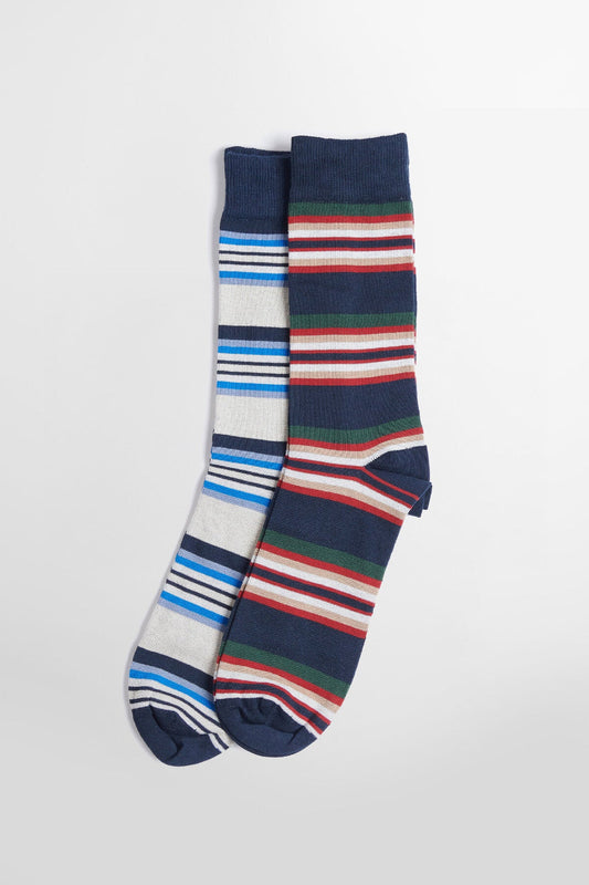 Socken im 2er-Pack mit Sommerstreifen