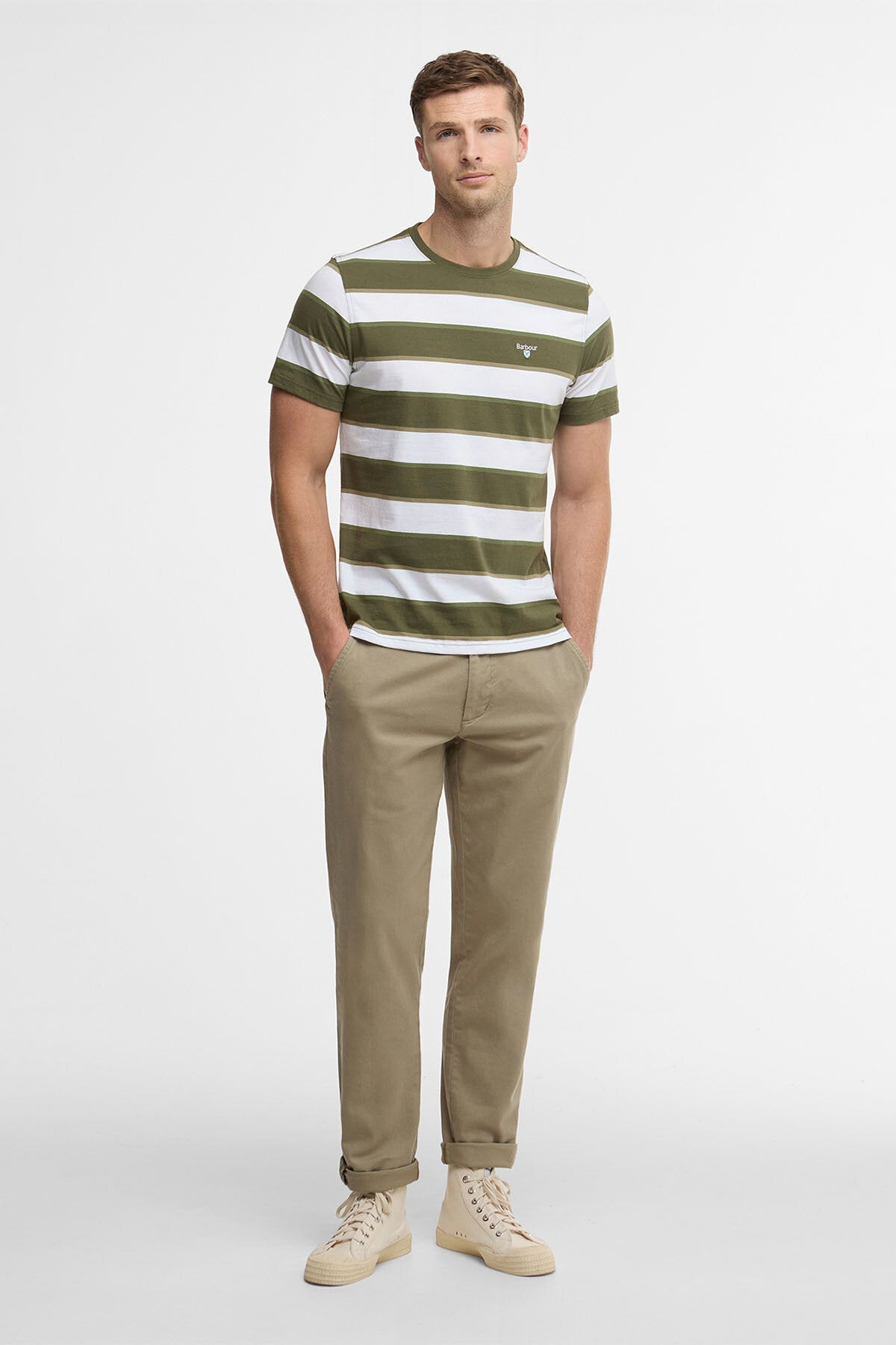 Washed Stretch Tailored Trousers