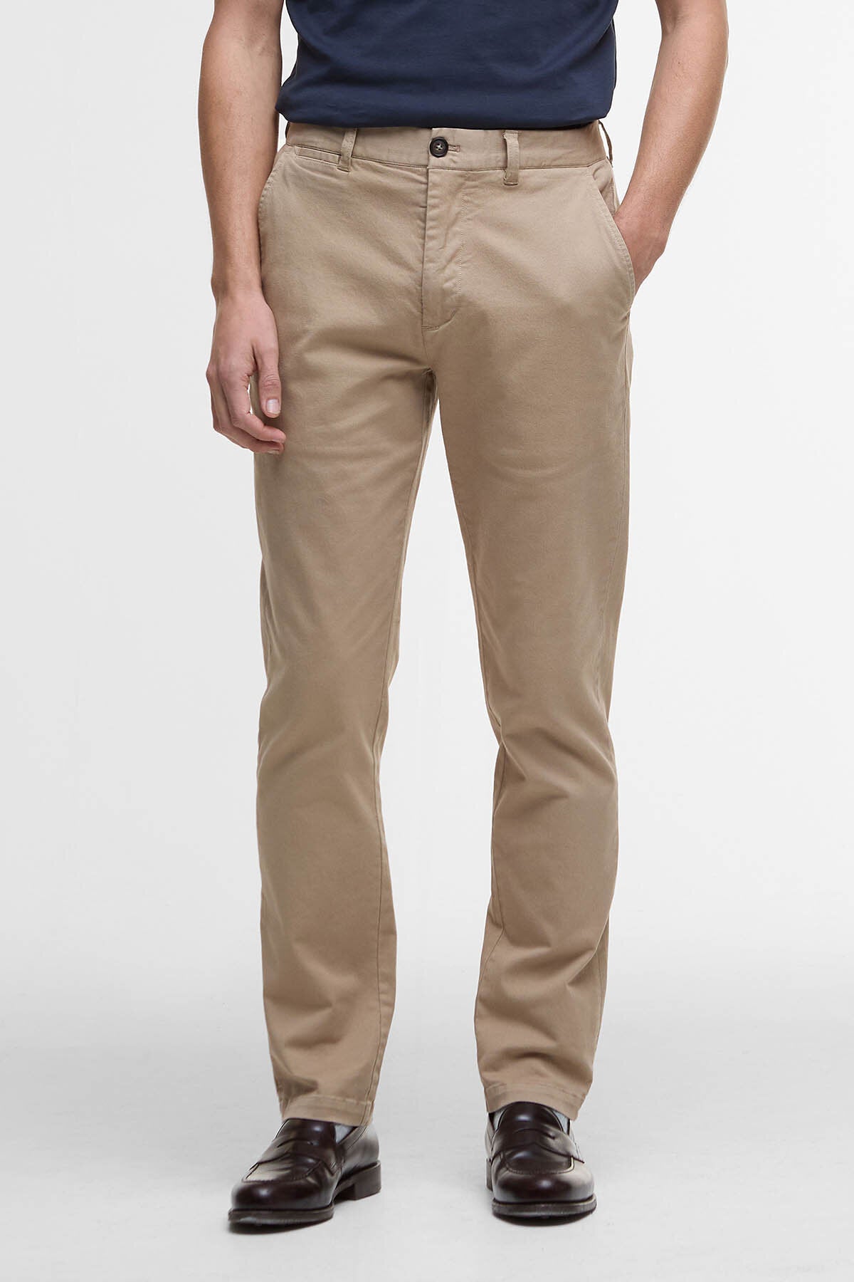 Washed Stretch Tailored Trousers
