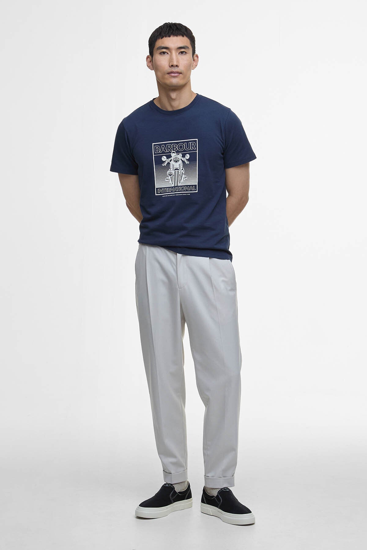 T-Shirt mit Streckenmotiv