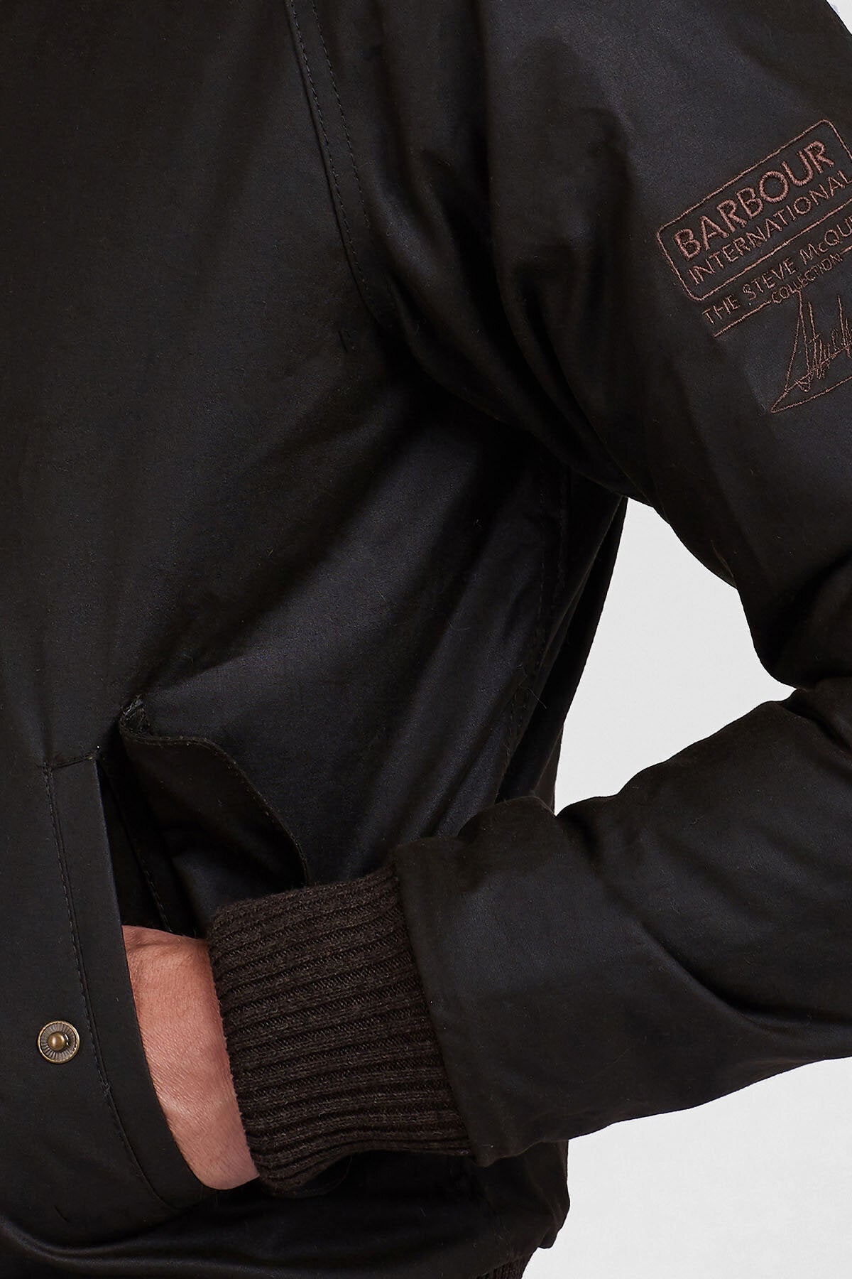 Waxed Cotton Bomber Jacket