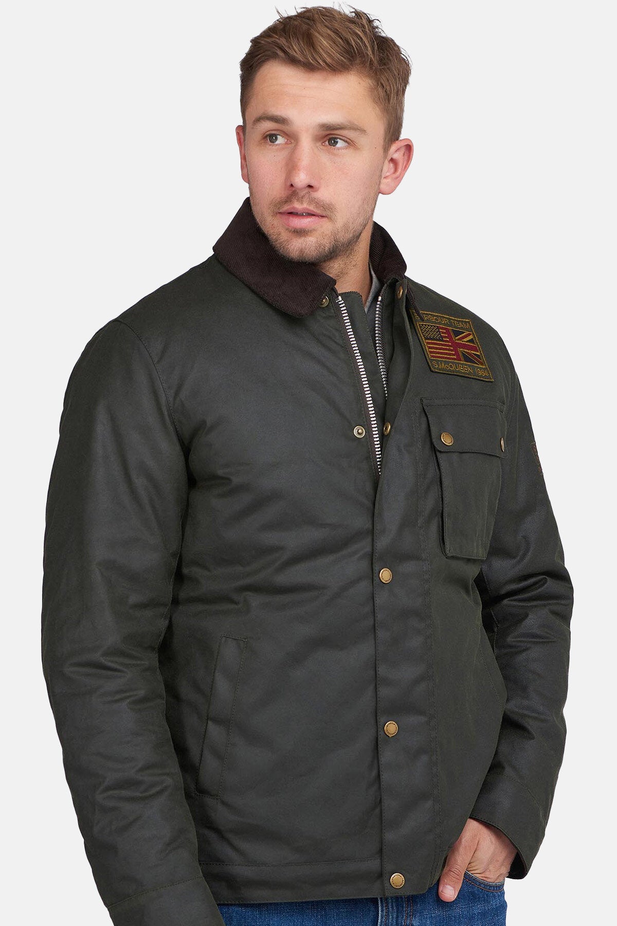 Jacke aus gewachster Baumwolle