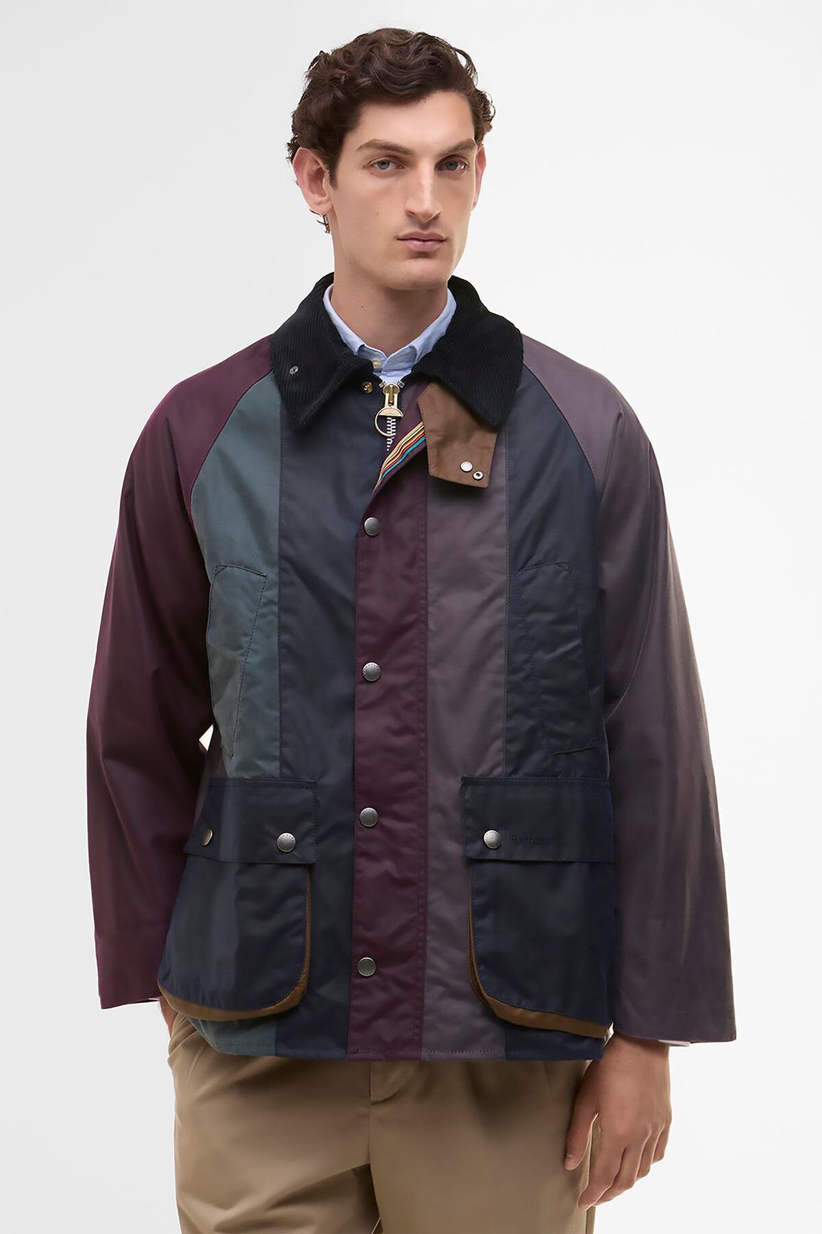 Paul Smith loves Striped Oversized Bedale Waxed Jacket