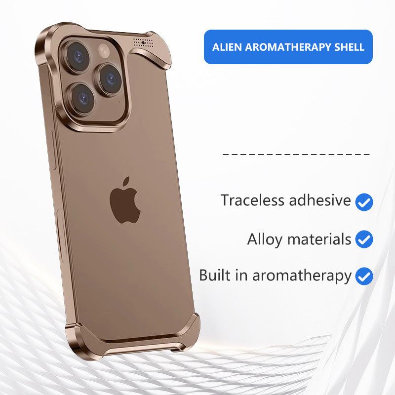 Aromatherapie-Handyhülle in Metallform für iPhones