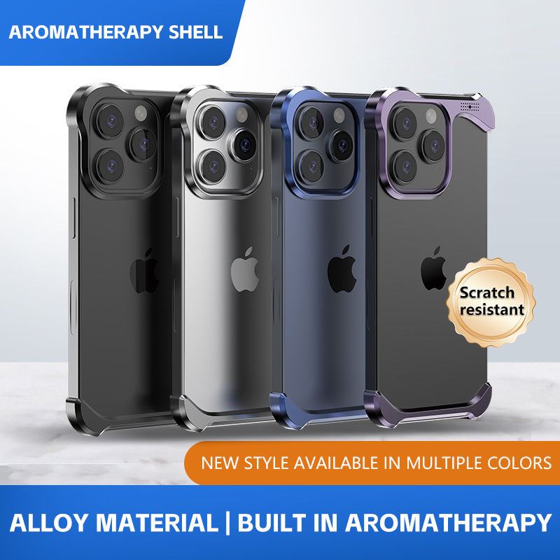 Aromatherapie-Handyhülle in Metallform für iPhones