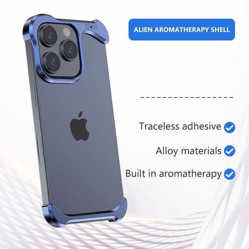 Aromatherapie-Handyhülle in Metallform für iPhones