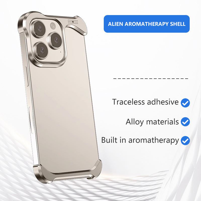 Aromatherapie-Handyhülle in Metallform für iPhones