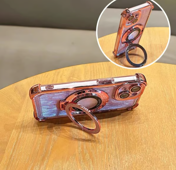 Für iPhone Four Corners Airbag Fallschutz Magnethüllen mit Standfunktion