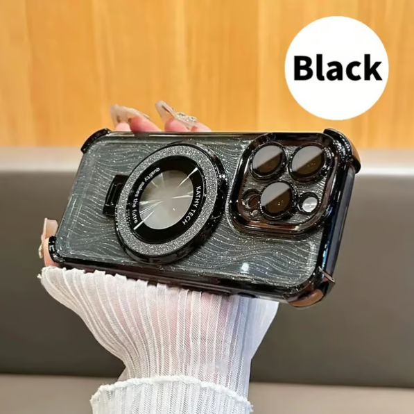 Für iPhone Four Corners Airbag Fallschutz Magnethüllen mit Standfunktion