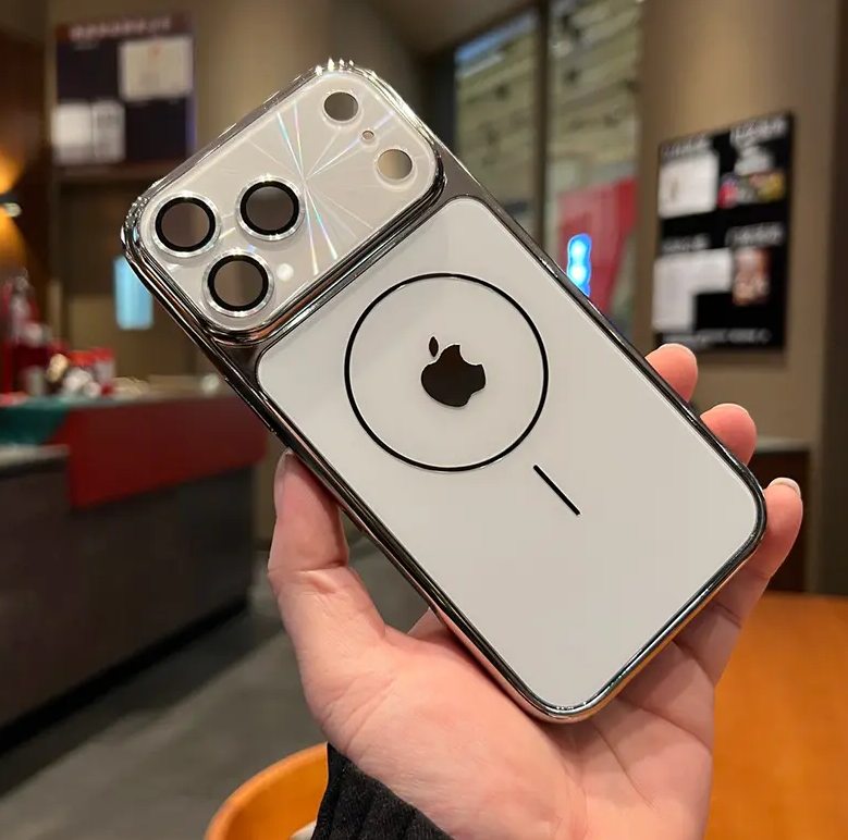 Zweifarbige Laser-CD-Muster MagSafe iPhone Hülle