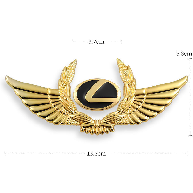 3D-Auto-Goldkarosserieaufkleber zum Blockieren von Kratzern, dekorative Aufkleber, Flügel, Seitenetikett, Auto-Logo-Aufkleber