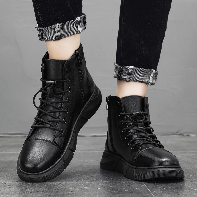 Freizeitstiefel für Herren aus echtem Leder, vielseitig, im Martin-Stil