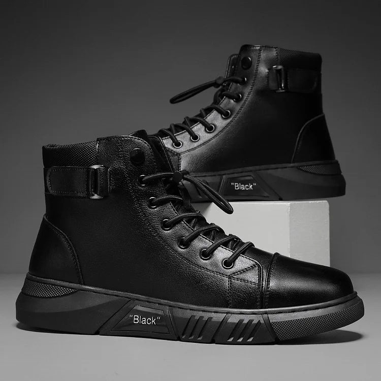 Freizeitstiefel für Herren aus echtem Leder, vielseitig, im Martin-Stil